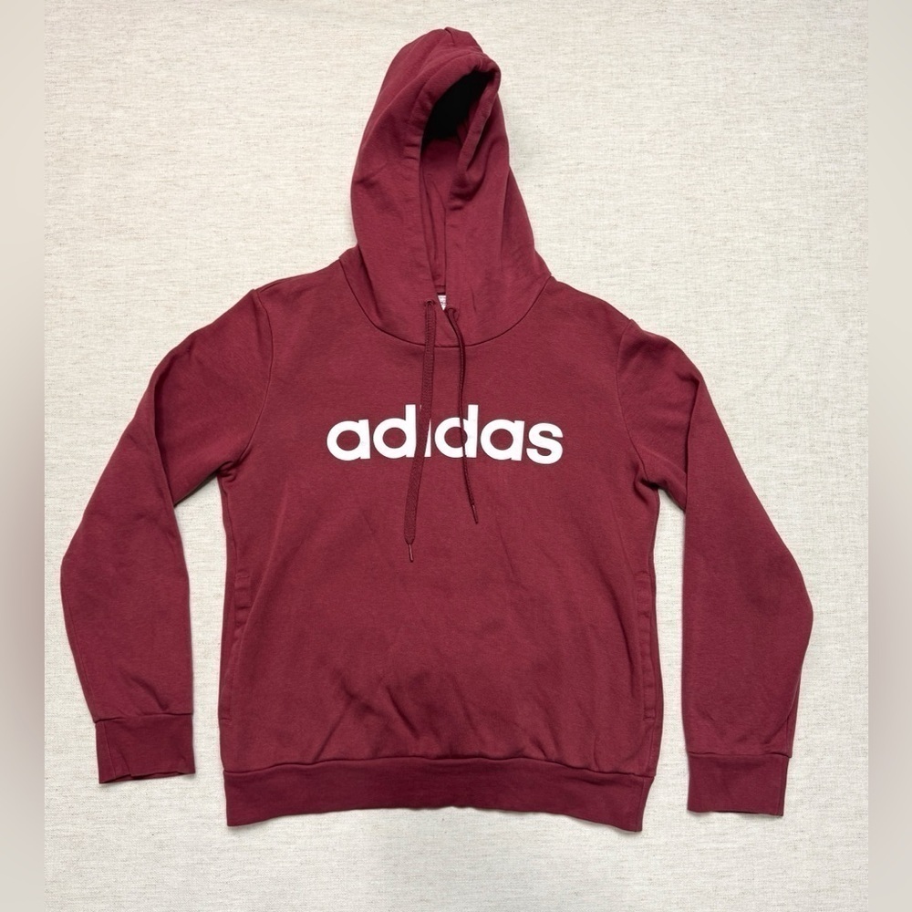 Adidas Women’s Merlot Color Long Sleeve Hoodie Pullover Sportswear Hooded